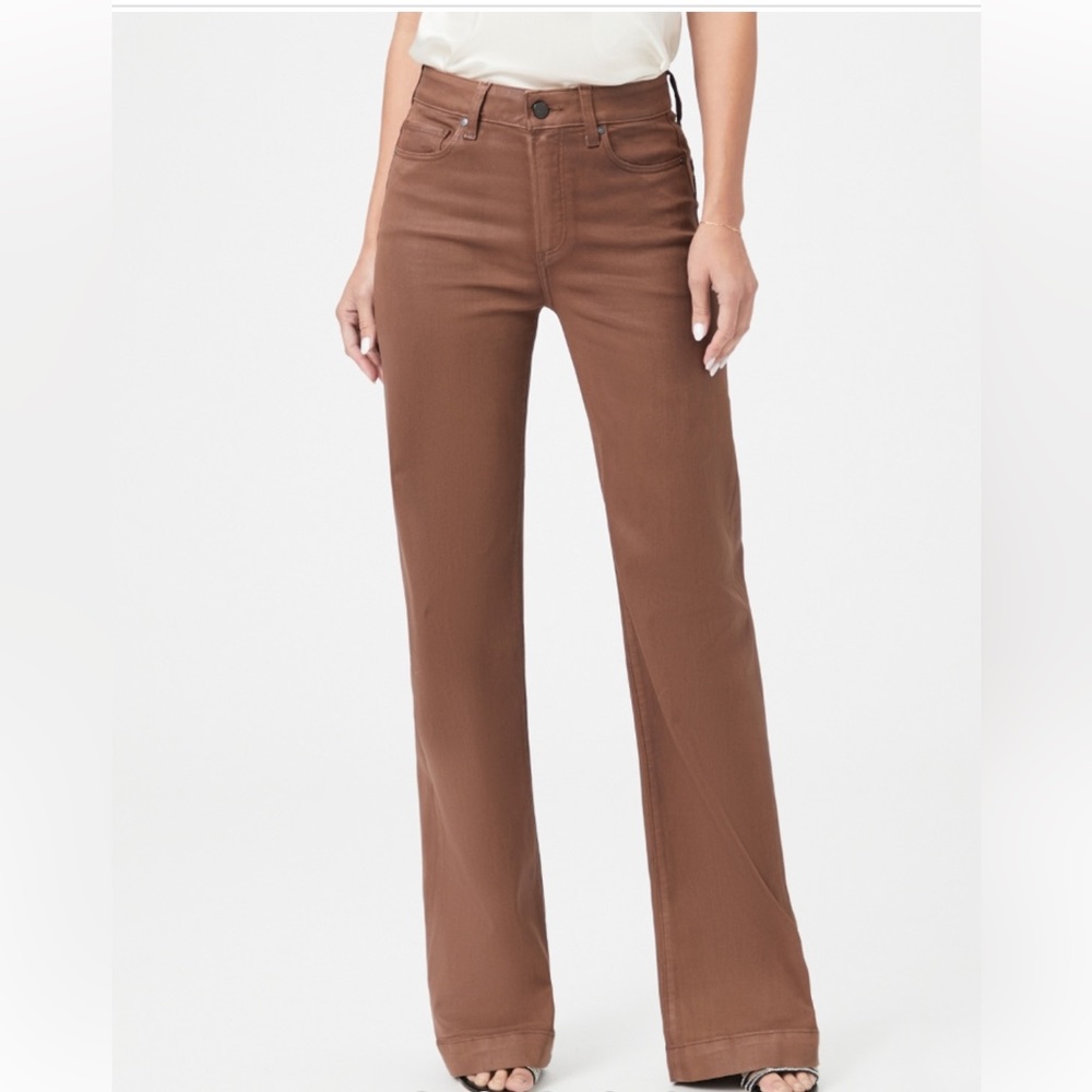 PAIGE - Leenah - Cognac Luxe Coating Jeans